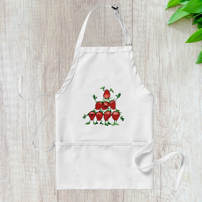 Happy Strawberry Family Fruit Pyramid Standard Apron (Creator Uploaded)