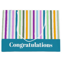 Happy stripes custom text multi coloured 