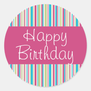 Happy Stripes Happy Birthday Seal