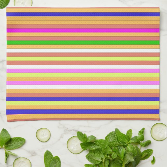 Happy Stripes Kitchen Towel (Folded)
