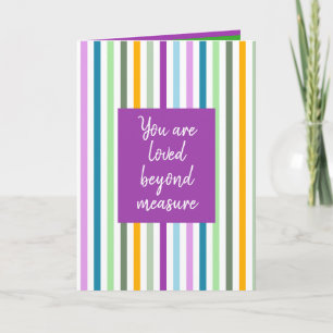 Happy stripes multicolored Mother’s Day folded Card