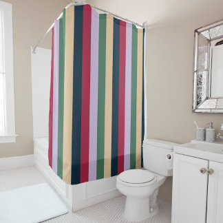 Happy stripes shower curtain