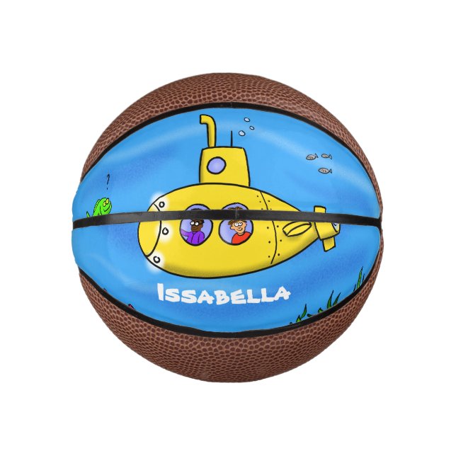 Happy submarine cartoon mini basketball (Front)