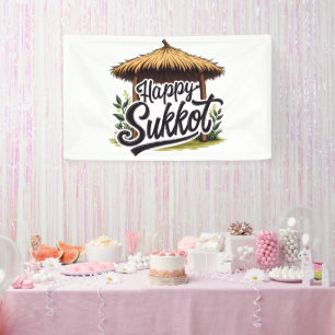 Happy Sukkot Jewish holiday Hanukkah  Banner