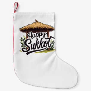 Happy Sukkot Jewish holiday Hanukkah  Small Christmas Stocking