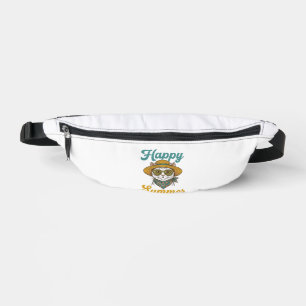 Happy Summer Cat Vintage Engraving Shirt Design_1 Fanny Pack
