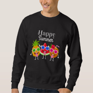 Happy Summer Cute Fruits - Pineapple Watermelon Co Sweatshirt