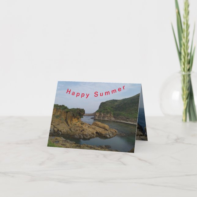 Happy Summer Greeting Card with Nature's Wonder  (Front)