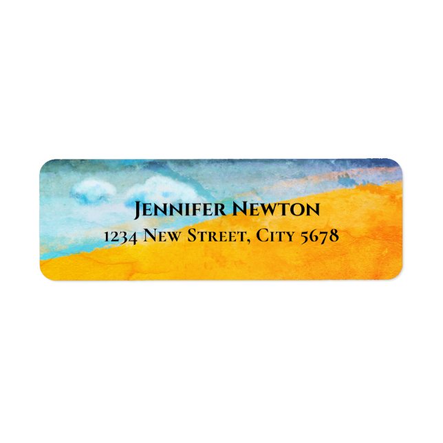 Happy summer landskape Return Address Label (Front)
