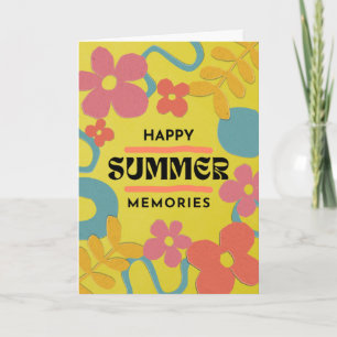 Happy Summer Memories Bright and Colourful Card