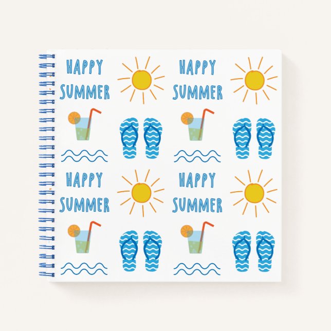 Happy Summer Pattern Notebook (Front)
