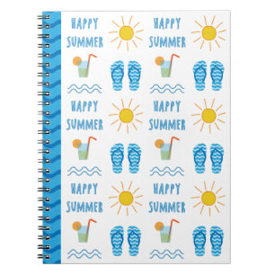 Happy Summer Pattern Photo Notebook