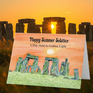 Happy Summer Solstice Stonehenge Card