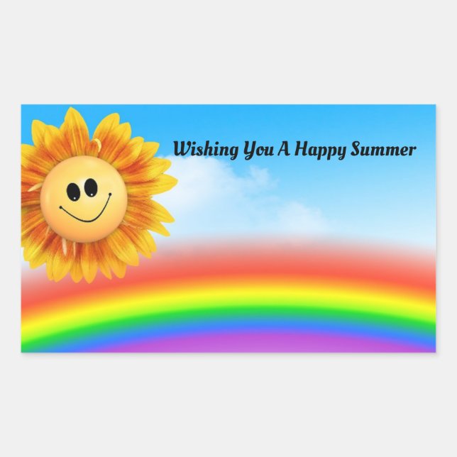 Happy Summer Sun Sticker (Devant)