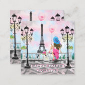 Happy Summer Vacation - I Love Paris - Beautiful Card (Front/Back)