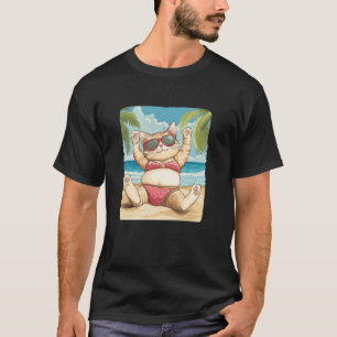 Happy Summer Vacation with this Bikini Cat Costume T-Shirt