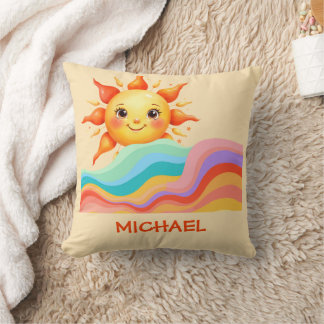 Happy Summer Vibes Throw Pillow