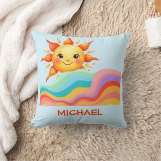 Happy Summer Vibes Throw Pillow
