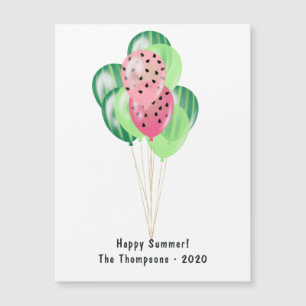 Happy Summer Watermelon Balloons Greeting