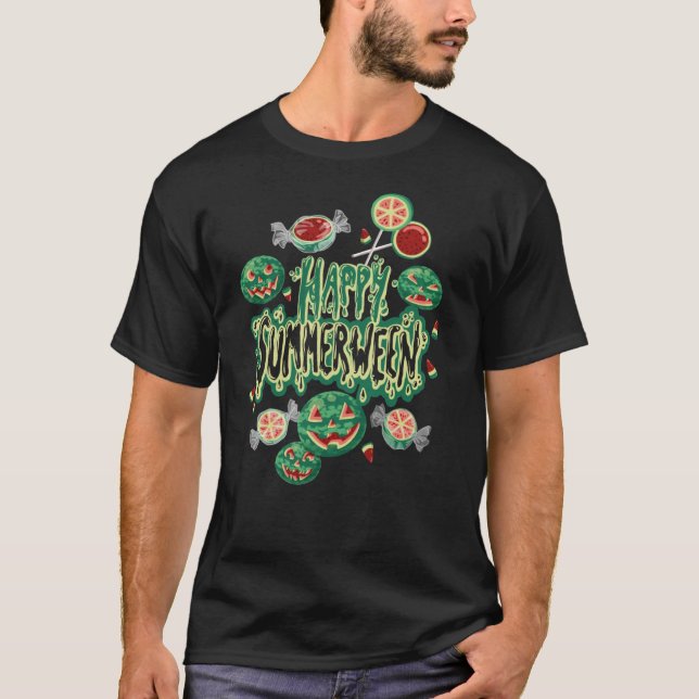Happy Summerween Halloween in summer733 T-Shirt (Front)