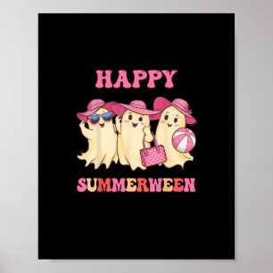 Happy Summerween Summer Halloween Costumes Ghost L Poster