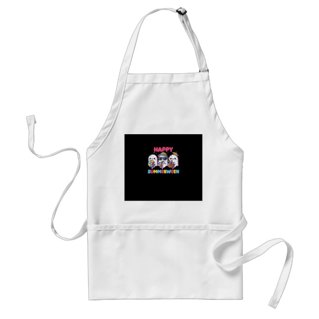 Happy Summerween Summer Halloween Cute Standard Apron (Front)