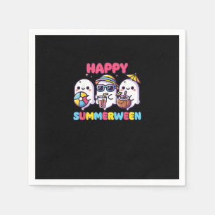 Happy Summerween Summer Halloween Funny Napkin