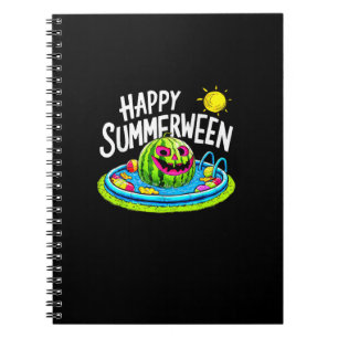 Happy Summerween Summer Watermelon Jack-O-Lantern  Notebook