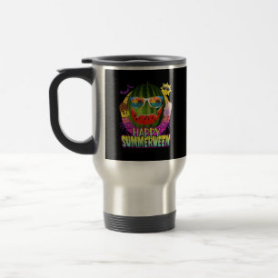 Happy Summerween Watermelon Jack O Lantern Summer  Travel Mug