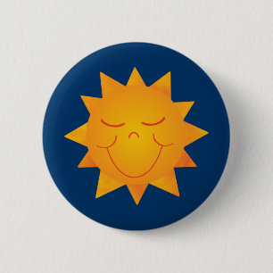 Happy Sun 2 Inch Round Button