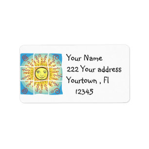 Happy Sun Address Label