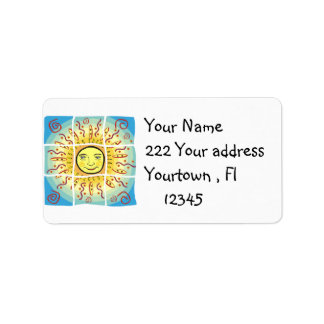 Happy Sun  Address Label
