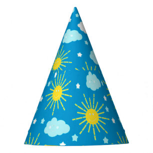 Happy Sun, Clouds, and Stars Party Hat