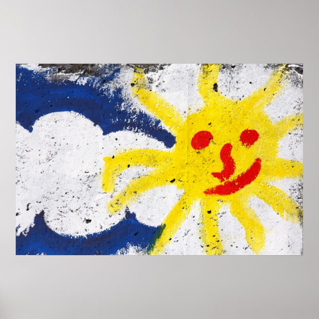 Happy Sun face smiling Poster (Front)