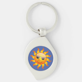 happy sun keychain