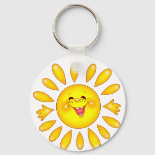 happy sun keychain