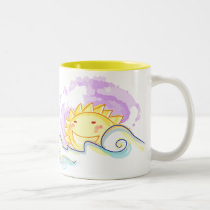 Happy sun rise Two-Tone coffee mug
