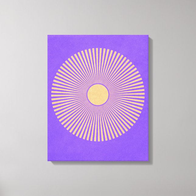 Happy Sunburst Stretched Canvas Print (Front)