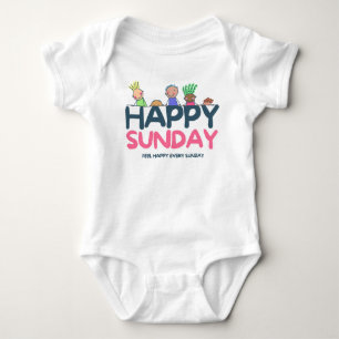 Happy sunday  baby bodysuit