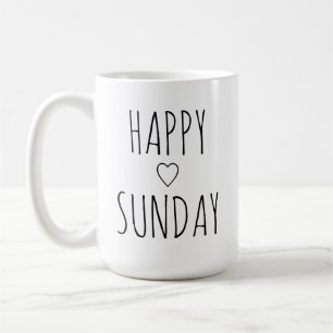 'Happy Sunday' Elegant Charming Uplifting Gift  Coffee Mug