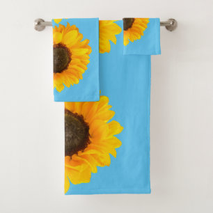 Happy sunflower   bath towel set