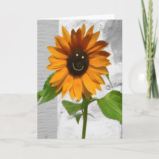 Happy Sunflower Greeting Card (Front)