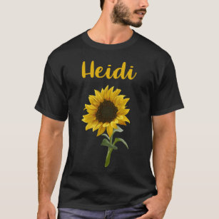 Happy Sunflower - Heidi Name T-Shirt
