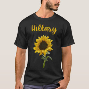 Happy Sunflower - Hillary Name T-Shirt
