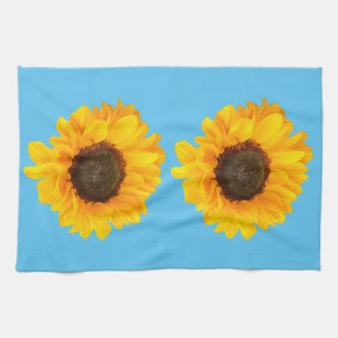 Happy sunflower   kitchen towel
