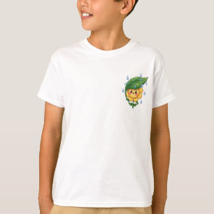 Happy Sunflower Leaf Umbrella Kids T-Shirt