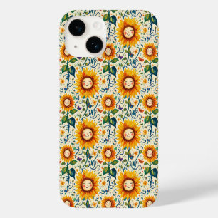 Happy Sunflowers: Cheery Sunflower Pattern Case-Mate iPhone 14 Case
