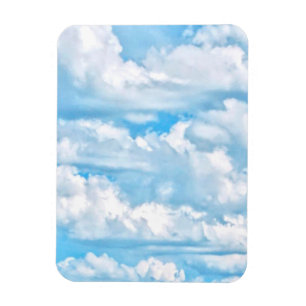Happy Sunny Clouds Background Scenery Magnet