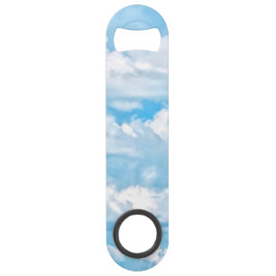 Happy Sunny Clouds Blue Background Bar Key