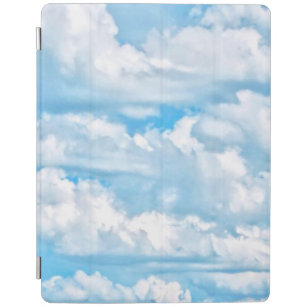 Happy Sunny Clouds Light Blue Sky Background iPad Smart Cover